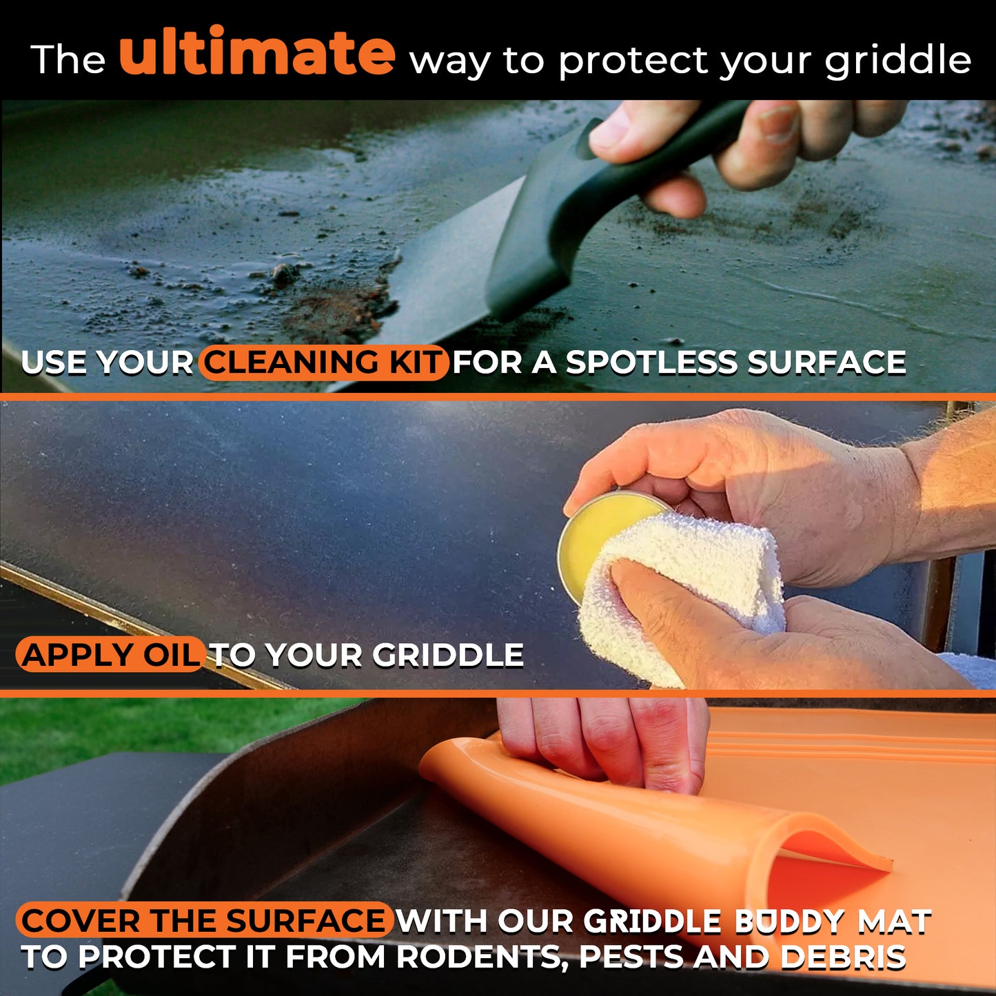 Griddle Buddy + Cleaning kit (BEST VALUE)