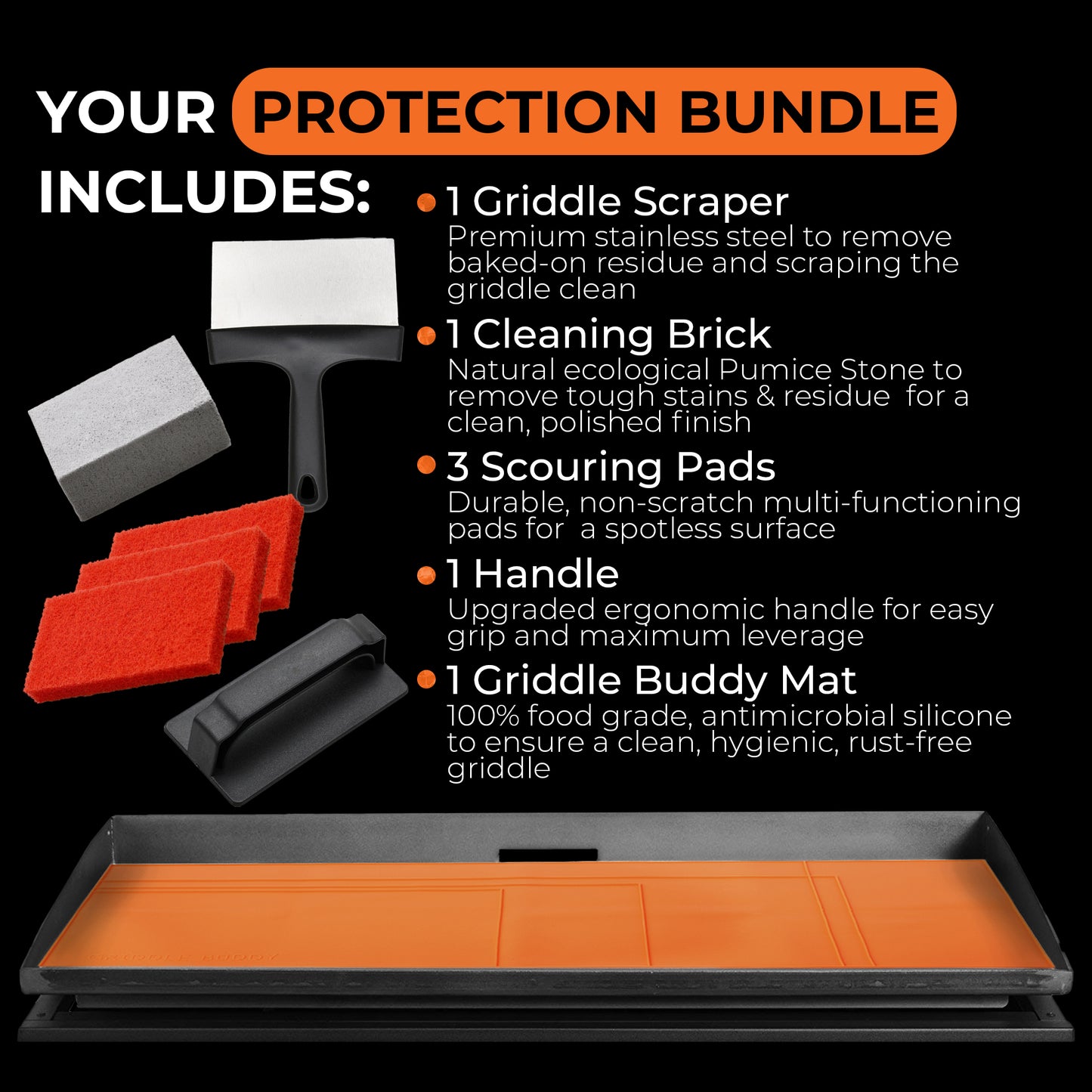 Griddle Buddy + Cleaning kit (BEST VALUE)