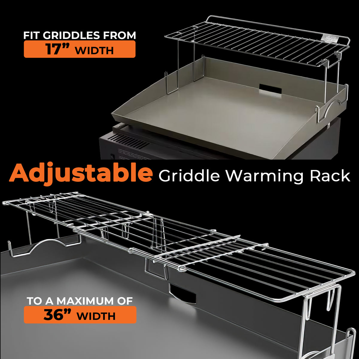 Behind Griddle Rack System Adjustable Warming Rack – griddlebuddy