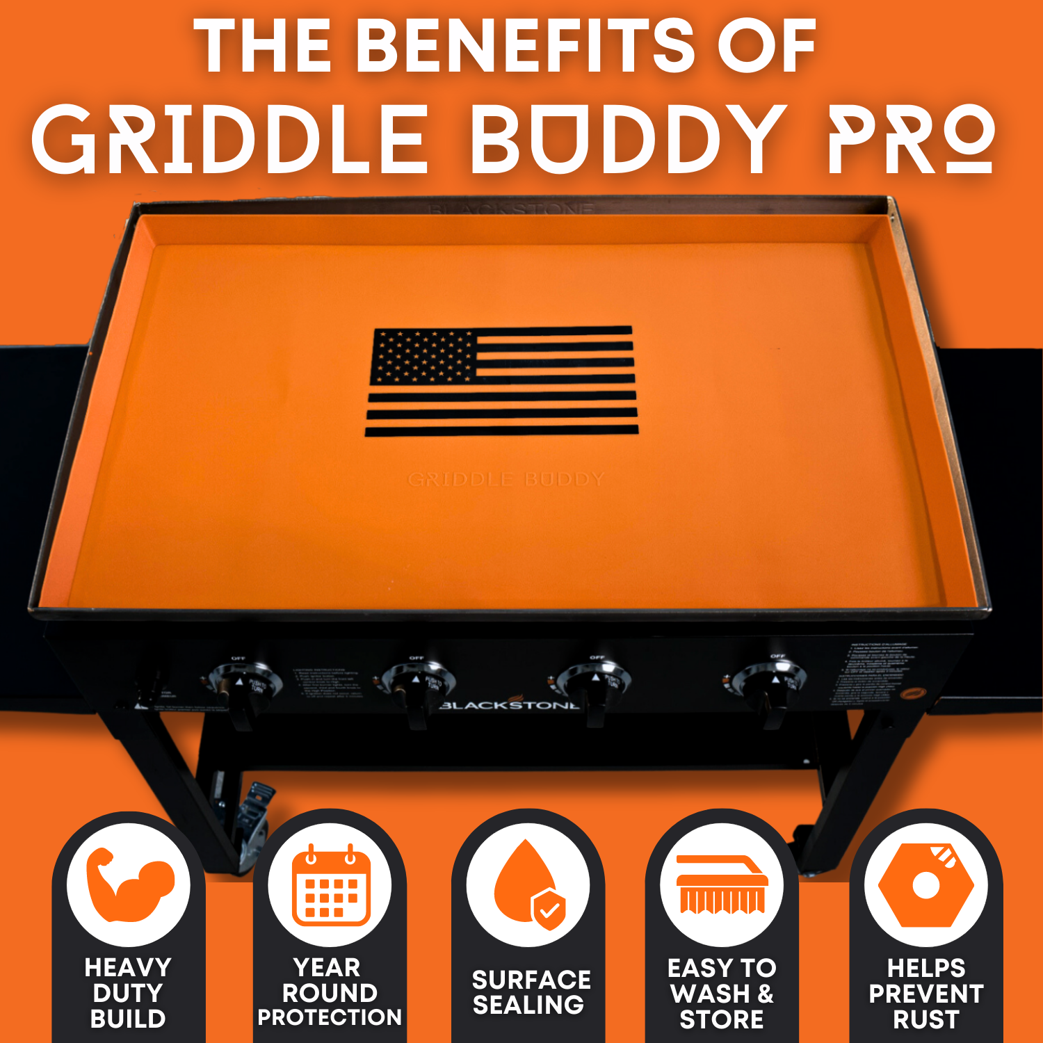 Griddle Buddy PRO USA: Fits 36 Griddles (PRIME WEEK DEAL)
