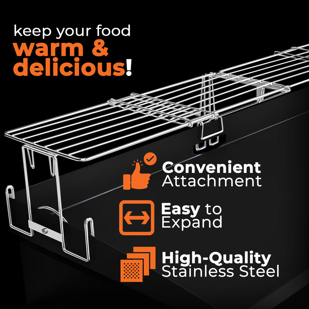 Behind Griddle Rack System Adjustable Warming Rack – griddlebuddy