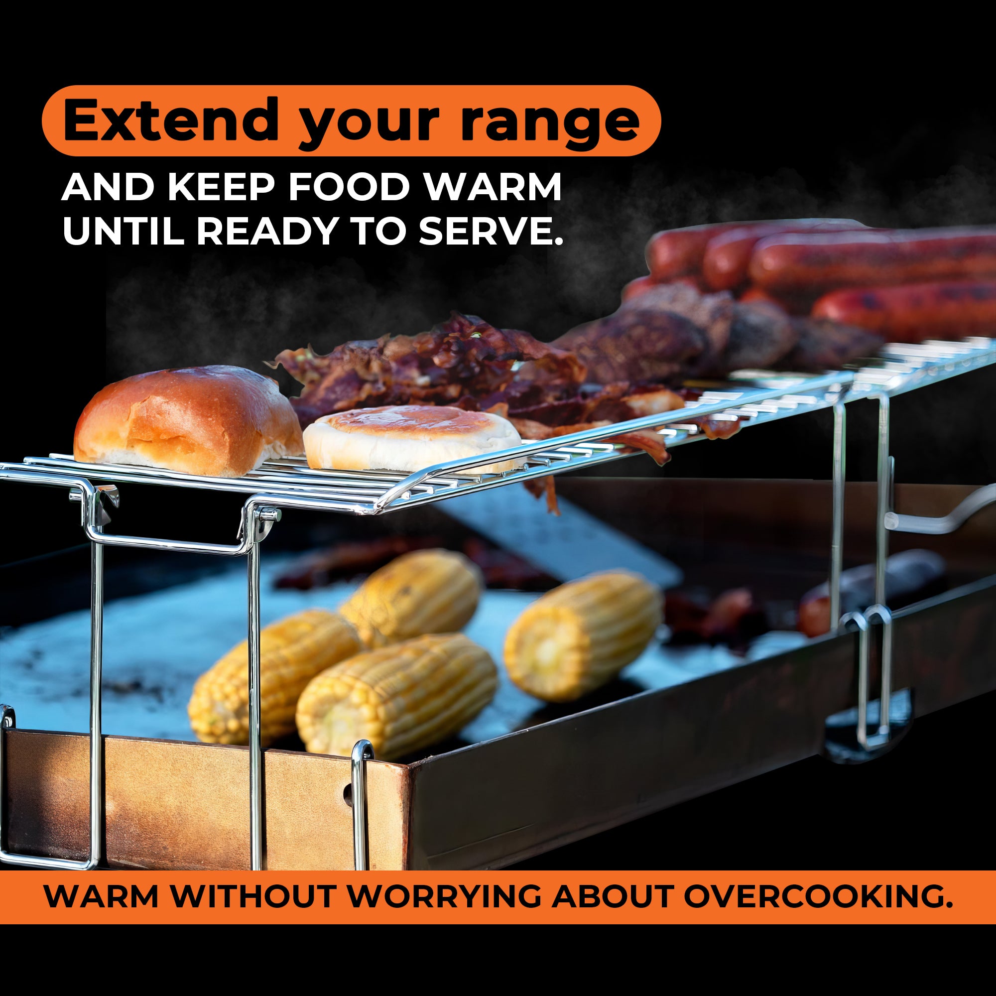 Behind Griddle Rack System Adjustable Warming Rack – griddlebuddy